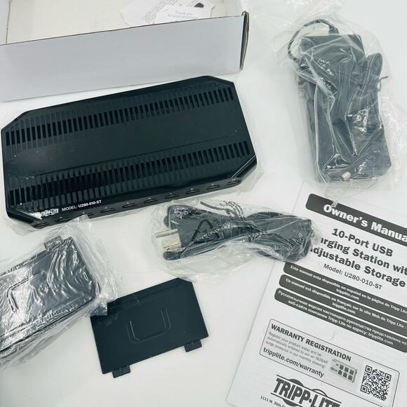 Tripp Lite 10-Ports USB Charging Station With Adjustable Storage U280-010-ST - Picture 1 of 12